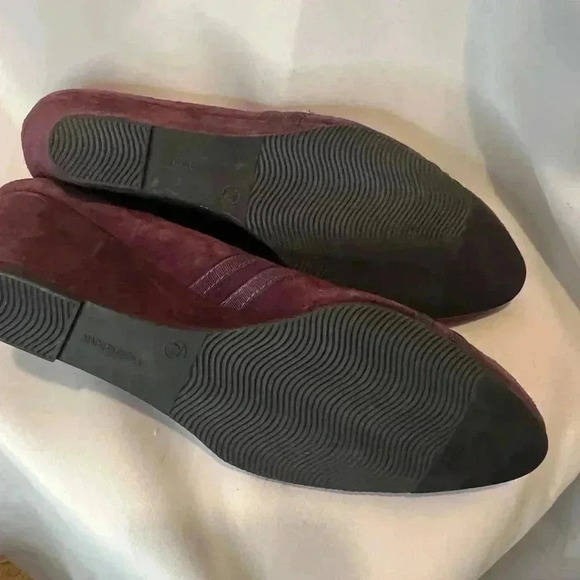 MARKON Quarry Purple Suede Leather Wedge Heels Shoes 7W - Picture 5 of 5